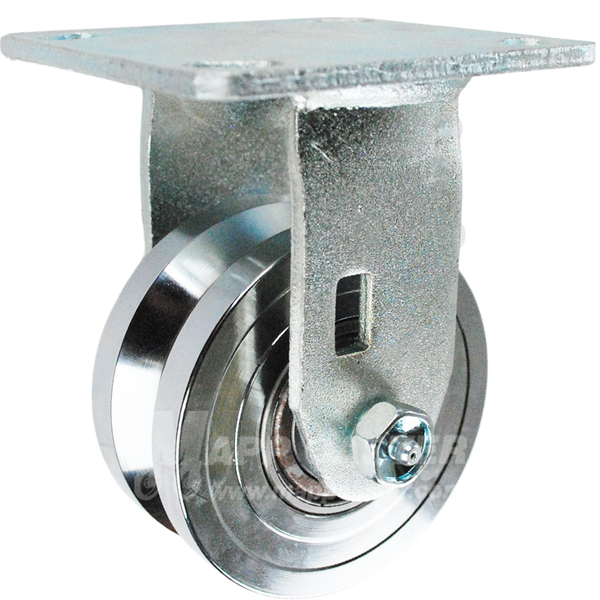 Skelang 2.5" V Groove Caster, Sliding Gate Wheel, Rigid Caster For Rolling Gate And Fence Sawmill Pack Of 4 C80 - View #3