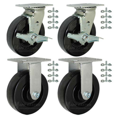 Furniture Dolly with 5 TPR Rubber Casters - 1,000 Lbs Capacity - Mapp  Caster