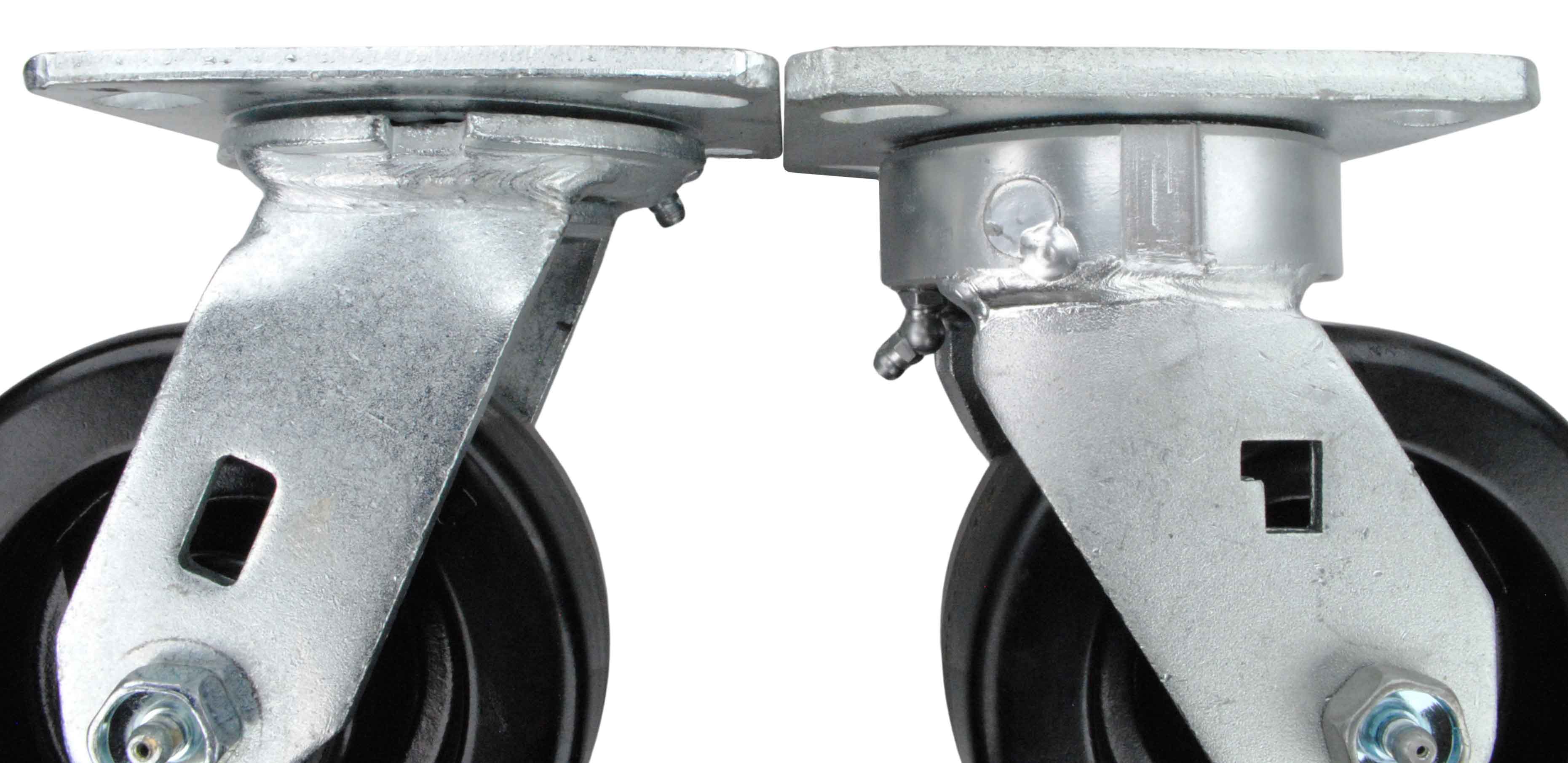 Kingpin vs Kingpinless Swivel Casters
