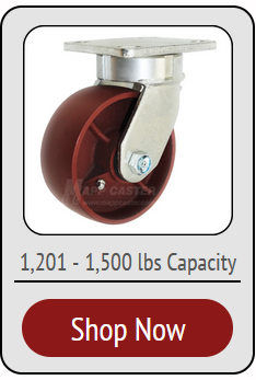 Medium Duty Plate Casters with 1,201 to 1,500 lbs of capacity - Great for Carts, platform trucks & more