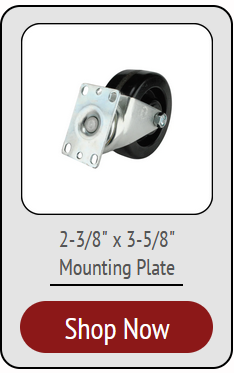 Medium Duty Black Wheel Caster with 2-3/8