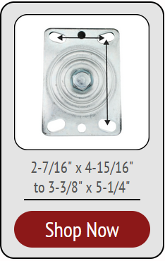 Medium Duty Plate Casters with an exact fit 2-7/16