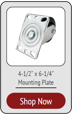 Medium Duty Caster with 4-1/2 inch x 6-1/4 inch Mounting Top Plate with plenty of options