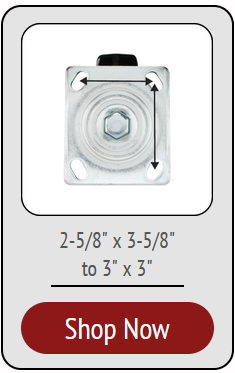 Medium Duty Plate Casters with bolt hole patterns 2-5/8