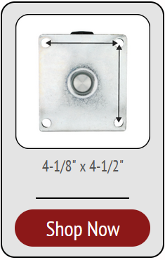 Medium Duty Plate Casters with a 4-1/8