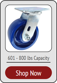 Medium Duty Plate Casters with 601 to 800 lbs of capacity - Great for Carts, platform trucks & more