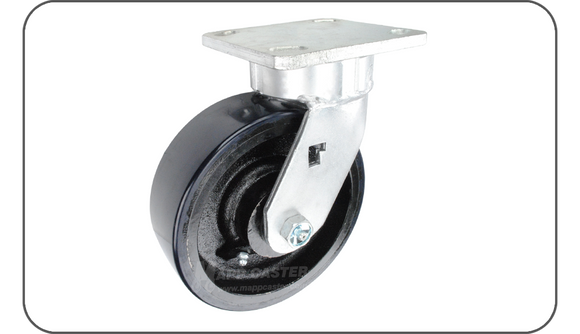 Dark Blue & Black Polyurethane on Iron Casters