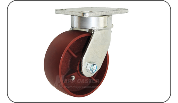 Ductile Steel Wheel Plate casters, high capcities, high impact resistance, high temperature resistance