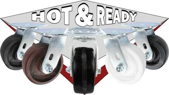 Composite & Resin Wheel Plate Casters - Up to 1,750 lbs Capacity