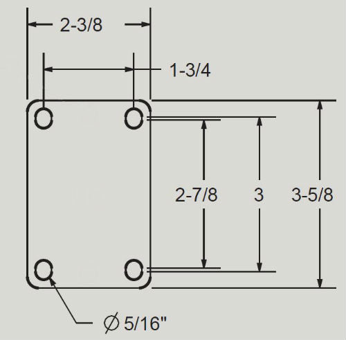 6" x 2" Semi-Pneumatic Wheel Swivel Brake Caster - 350 Lbs Capacity