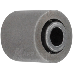 1-1/8" x 1-1/8" Steel Mini-Rail Roller Wheel w/ Ball Bearings - 500 Lbs Capacity Part # 4B125024