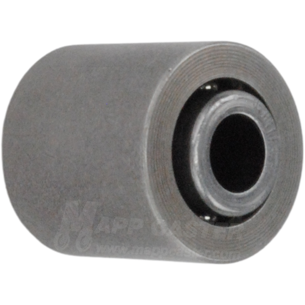 1-1/8" x 1-1/8" Steel Mini-Rail Roller Wheel w/ Ball Bearings - 500 Lbs Capacity Part # 4B125024