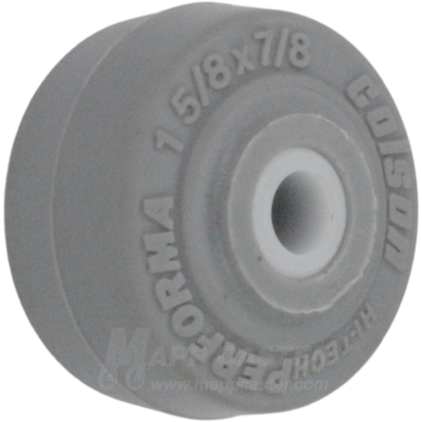 1-5/8" x 7/8" Grey Thermoplastic Rubber (TPR) Wheel - 60 Lbs Capacity Part # G1.00001.441
