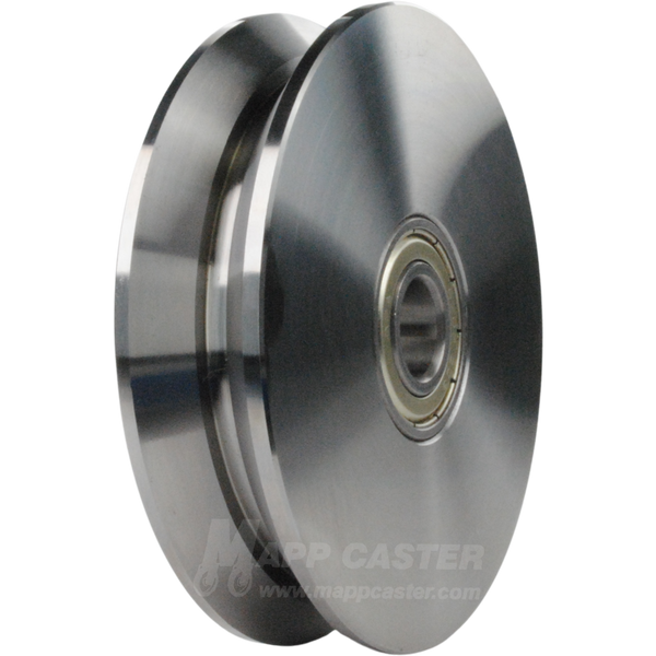 100mm x 24mm (3.93"x .94") Solid Steel V-Groove Wheel - 660 Lbs Capacity Part # EDSPK 100K
