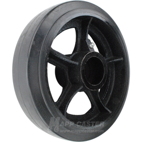 10" x 2-1/2" Rubber on Iron Wheel - 1,000 Lbs Capacity Part # QRCI10PO