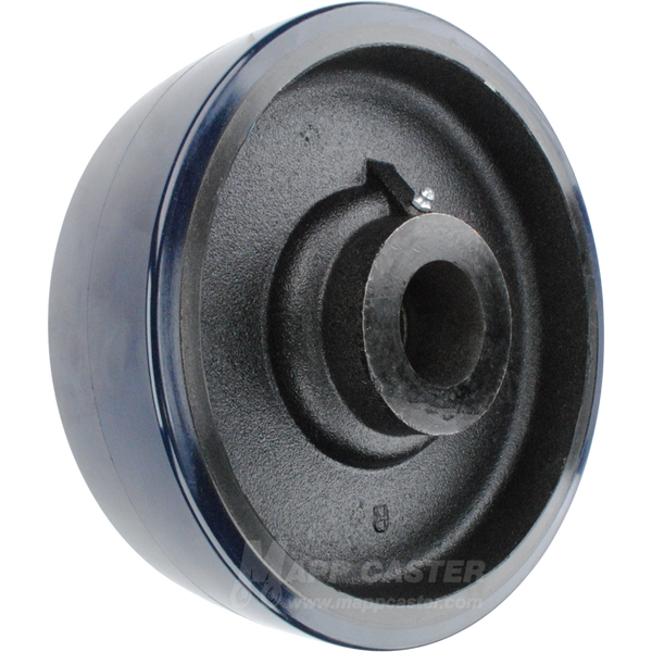 10" x 3" Dark Blue Poly on Iron Wheel - 3,000 Lbs Capacity Part # QPCI10RO