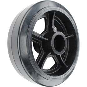 10" x 3" Rubber on Iron Wheel - 1,000 Lbs Capacity Part # QRCI10RO