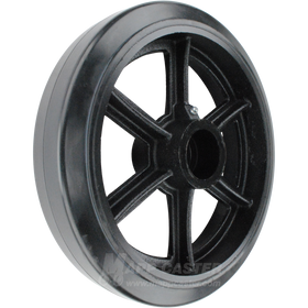 12" x 2-1/2" Rubber on Iron Wheel - 1,200 Lbs Capacity Part # QRCI12PO