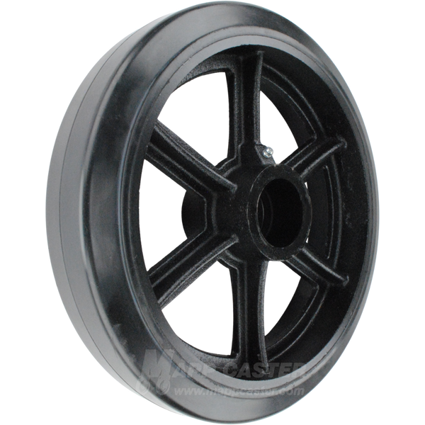 12" x 2-1/2" Rubber on Iron Wheel - 1,200 Lbs Capacity Part # QRCI12PO