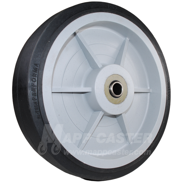 12" x 3" Thermoplastic Rubber Wheel - 1,700 Lbs Capacity
