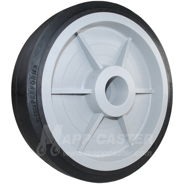 12" x 3" Thermoplastic Rubber Wheel - 1,700 Lbs Capacity