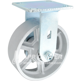 146CIRB620RL 6" x 2" Cast Iron Wheel Rigid Caster - 1,250 Lbs Capacity