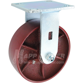 146DUCT620R 6" x 2" Ductile Steel Wheel Rigid Caster - 1250 Lbs Capacity