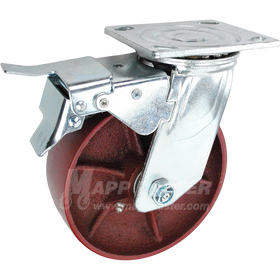 146DUCT620SBTL 6" x 2" Ductile Steel Wheel Swivel Caster - 1250 Lbs Capacity