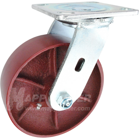 146DUCT620S 6" x 2" Ductile Steel Wheel Swivel Caster - 1250 Lbs Capacity