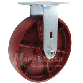 146DUCT820R 8" x 2" Ductile Steel Wheel Rigid Caster - 1250 Lbs Capacity