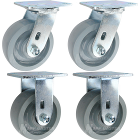 5" Tyson Chicken Flash Freezing Cart Casters, Set of 4 - Part 146ENV1PD520-KIT