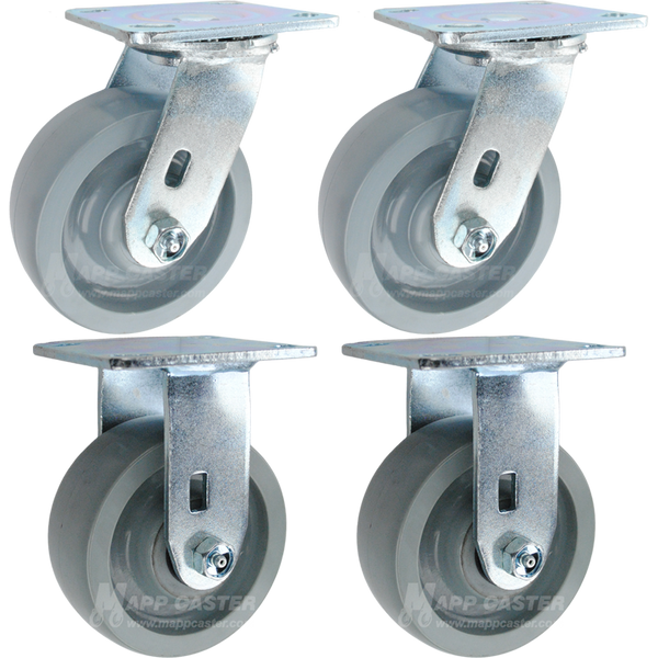5" Tyson Chicken Flash Freezing Cart Casters, Set of 4 - Part 146ENV1PD520-KIT