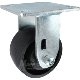 4" x 2" High Temp Nylon Wheel Rigid Caster - 800 Lbs Capacity