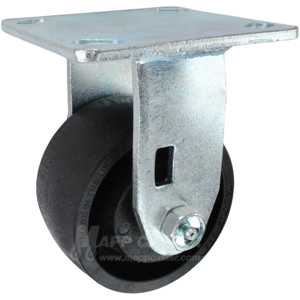 4" x 2" High Temp Nylon Wheel Rigid Caster - 800 Lbs Capacity