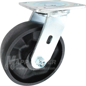 146HEAT620S 6" x 2" High Temp Nylon Wheel Swivel Caster - 1,200 Lbs Capacity