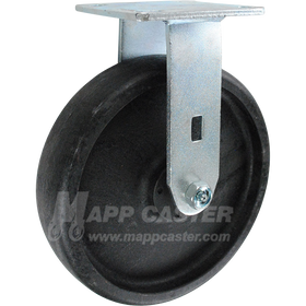 146HEAT820R 8" x 2" High Temp Nylon Wheel Rigid Caster - 1,250 Lbs Capacity