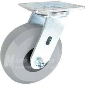 146HUBB620S 6" x 2" Solid Polyurethane Elastomer Wheel Swivel Caster - 1,250 Lbs Capacity