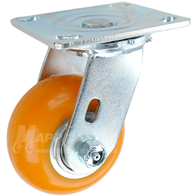 146LUX420S - 4in Orange Polyurethane Swivel Caster.