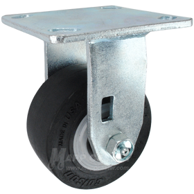 4" x 2" Thermoplastic Rubber (TPR) Wheel Rigid Caster - 400 Lbs Capacity