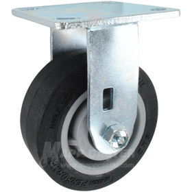 5" x 2" Thermoplastic Rubber (TPR) Wheel Rigid Caster - 500 Lbs Capacity