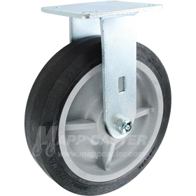 146PERB820R 8" x 2" Thermoplastic Rubber (TPR) Wheel Rigid Caster - 675 Lbs Capacity