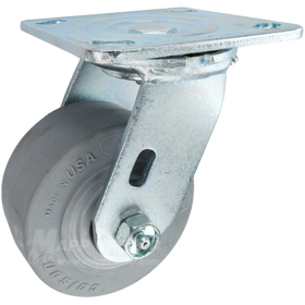 4" x 2" Grey Thermoplastic Rubber (TPR) Wheel Swivel Caster - 400 Lbs Capacity