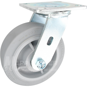146PERG620S 6" x 2" Grey Thermoplastic Rubber (TPR) Wheel Swivel Caster 600 LBS CAPACITY 