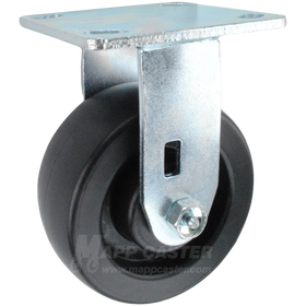 5" x 2" Polyolefin Rigid Caster - 500 Lbs Capacity