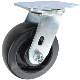 5" x 2" Polyolefin Swivel Caster - 500 Lbs Capacity