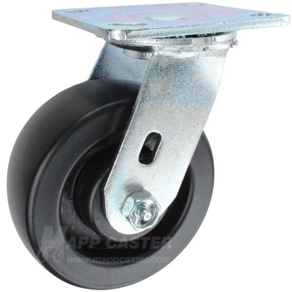 5" x 2" Polyolefin Swivel Caster - 500 Lbs Capacity