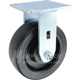 146PO620R 6" x 2" Polyolefin Rigid Caster - 700 LBS CAPACITY 