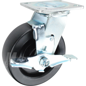 146PO620SB  6" x 2" Polyolefin Swivel Brake Caster - 700 LBS CAPACITY 