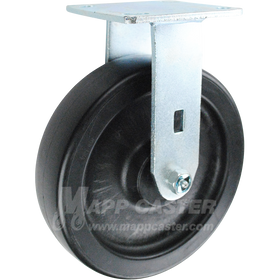 146PO820R 8" x 2" Polyolefin Rigid Caster - 900 Lbs Capacity
