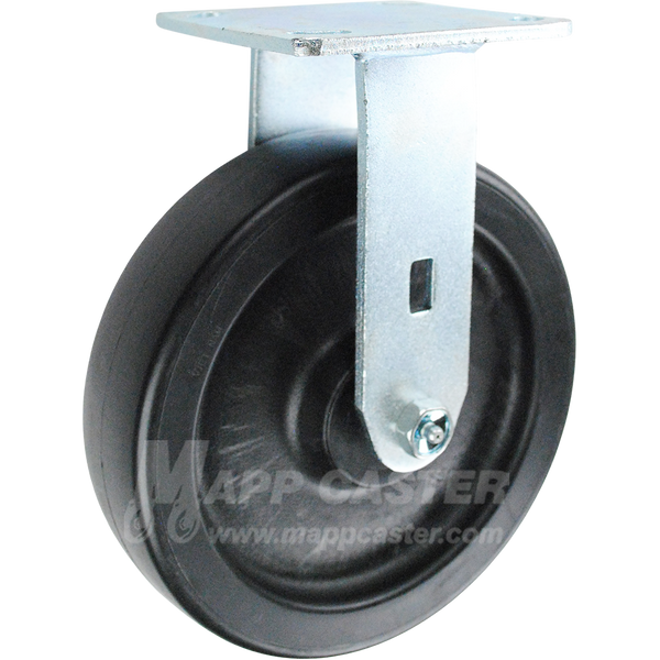 146PO820R 8" x 2" Polyolefin Rigid Caster - 900 Lbs Capacity